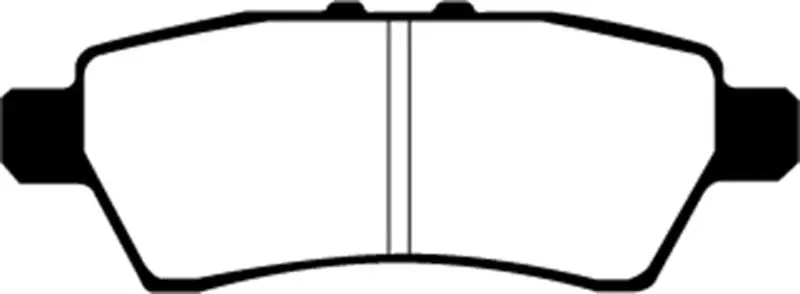 White and black greenstuff rear brake pad with central groove for Nissan Pathfinder 4.0
