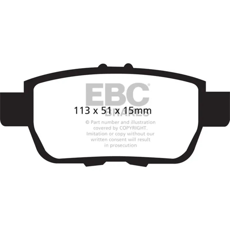 EBC DP61754 EBC 05-14 Honda Ridgeline 3.5 Greenstuff Rear Brake Pads
