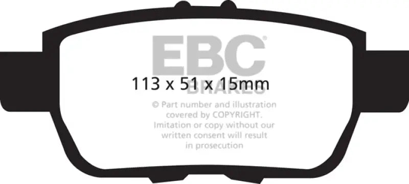 EBC 05-14 Honda Ridgeline 3.5 Greenstuff Rear Brake Pads - Truck & Automotive