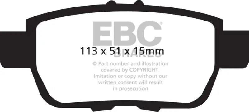 EBC 05-14 Honda Ridgeline 3.5 Greenstuff Rear Brake Pads - Truck & Automotive
