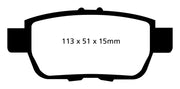 EBC 05-14 Honda Ridgeline 3.5 Greenstuff Rear Brake Pads - Truck & Automotive