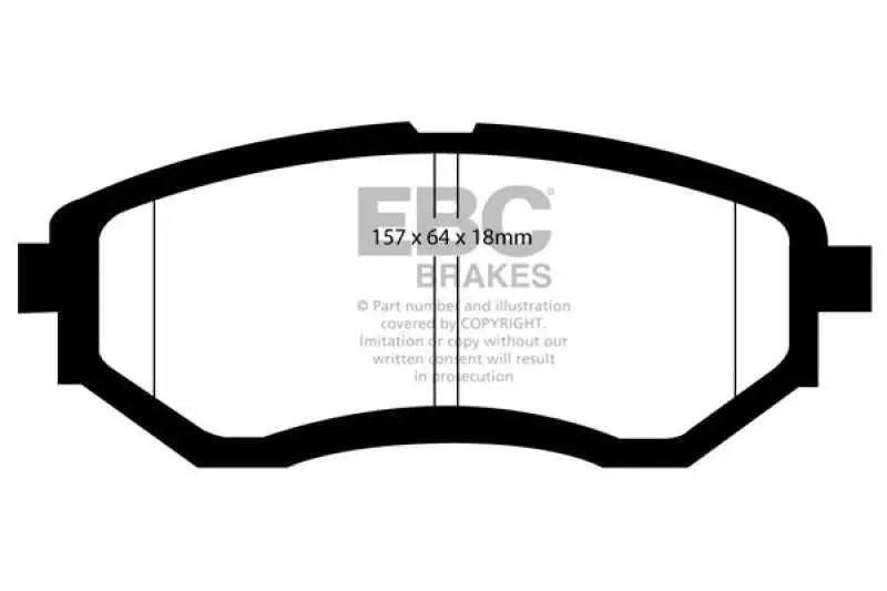 EBC 05-17 Subaru Legacy Ultimax2 Replacement Front Brake Pads 