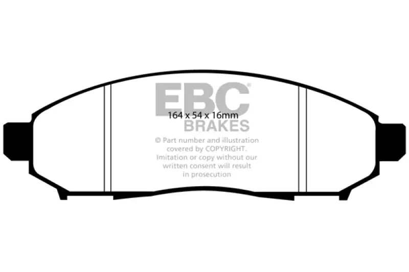 EBC 05 + Nissan Frontier 2.5 2WD Yellowstuff Front Brake Pads - Truck & Automotive