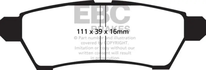 EBC 05+ Nissan Frontier 2.5 2WD Yellowstuff Rear Brake Pads 