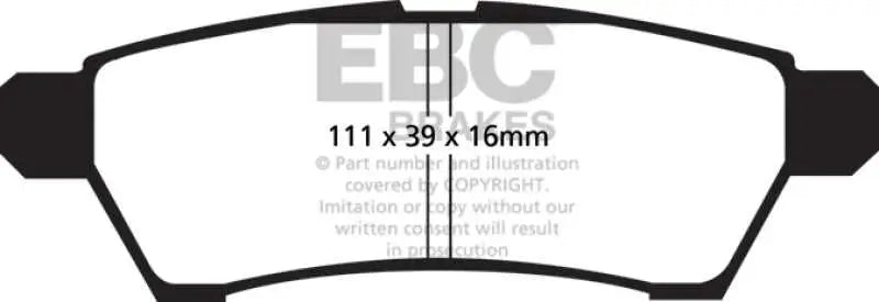EBC 05+ Nissan Frontier 2.5 2WD Yellowstuff Rear Brake Pads 