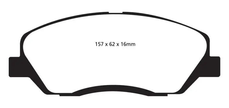 EBC 06-09 Hyundai Entourage 3.8 Greenstuff Front Brake Pads 