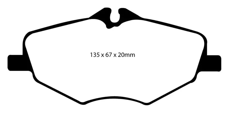 Brake pads for Mercedes-Benz E320 with thermic black coating, 135x67x20mm size