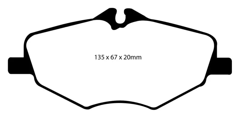 Brake pads for Mercedes-Benz E320 with thermic black coating and 135x67x20mm size
