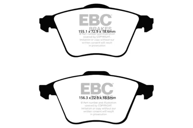 EBC 07-13 Mazda 3 2.3 Turbo Yellowstuff Front Brake Pads 