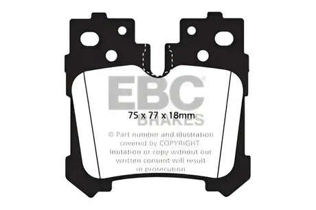 EBC 07+ Lexus LS460 4.6 Yellowstuff Rear Brake Pads 