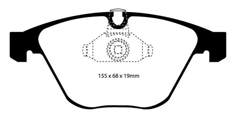 EBC EBC 08-10 BMW M3 4.0 (E90) Yellowstuff Front Brake Pads