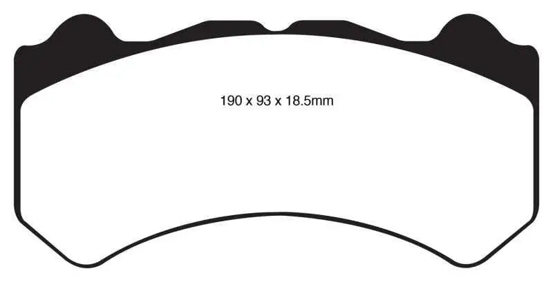 EBC 08-11 Nissan GT-R (R35) 3.8 Twin Turbo (Cast Iron Rotors) Yellowstuff Front Brake Pads 