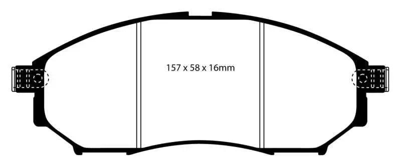 EBC EBC 08-13 Infiniti EX35 3.5 Yellowstuff Front Brake Pads