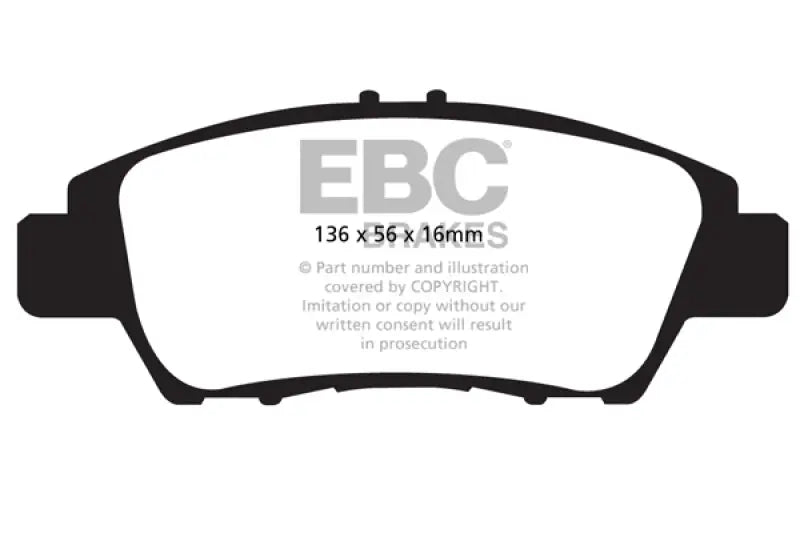 EBC 10-15 Honda CR-Z 1.5LL Hybrid Redstuff Front Brake Pads - Truck & Automotive