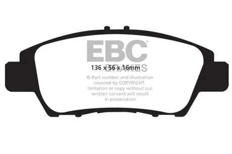 EBC 10-15 Honda CR-Z 1.5LL Hybrid Redstuff Front Brake Pads - Truck & Automotive