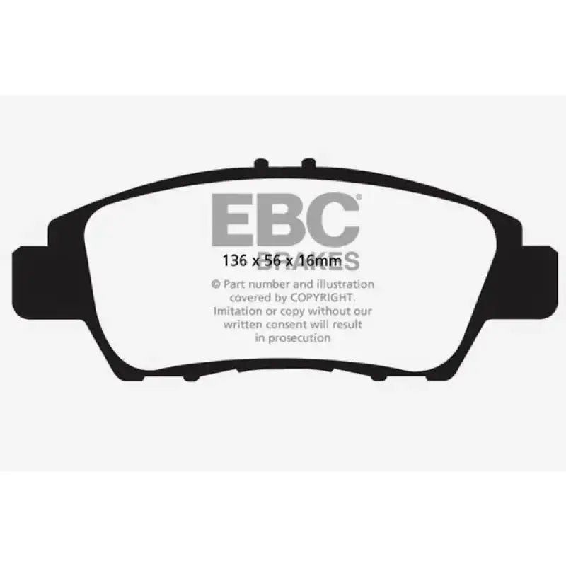 EBC 10-15 Honda CR-Z 1.5LL Hybrid Redstuff Front Brake Pads - Truck & Automotive