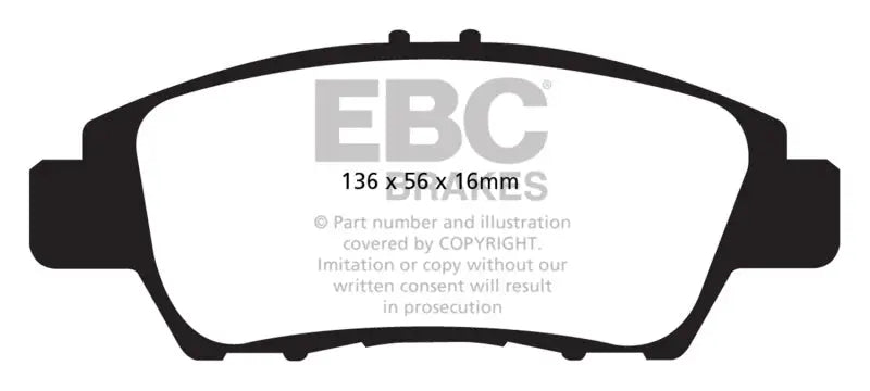 EBC 10-15 Honda CR-Z 1.5LL Hybrid Redstuff Front Brake Pads - Truck & Automotive