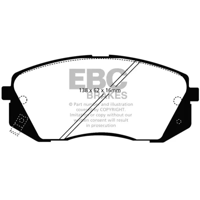 EBC 10-15 Hyundai Tucson 2.0 AWD Ultimax2 Front Brake Pads - Truck & Automotive
