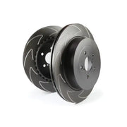 EBC 10+ Lexus GX460 brake rotors with thermic black coating and slotted design