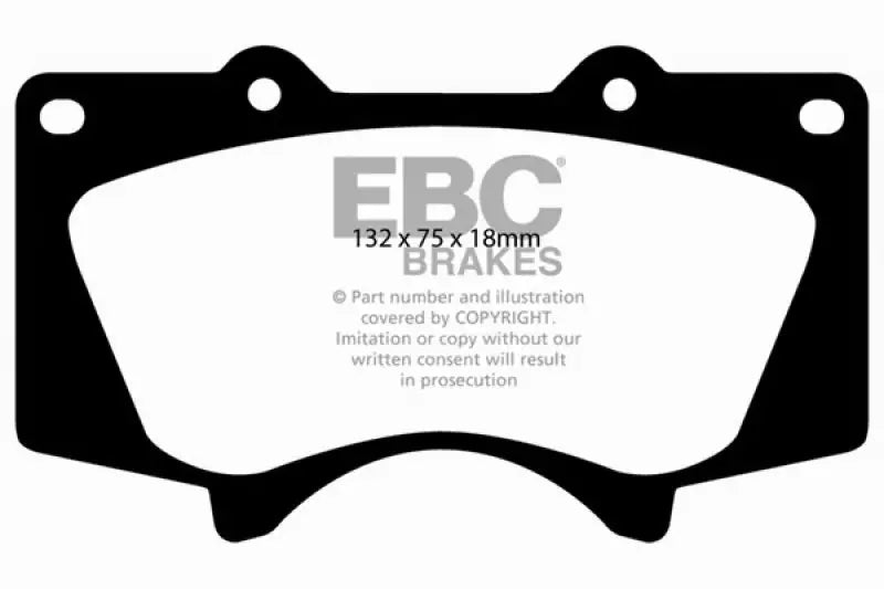 EBC 10 + Lexus GX460 4.6 Ultimax2 Front Brake Pads - Truck & Automotive