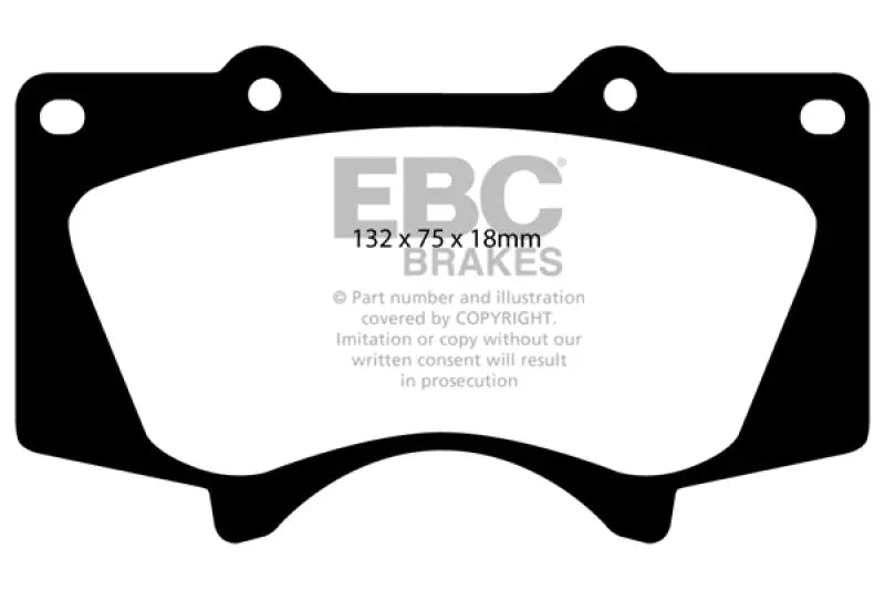 EBC 10 + Lexus GX460 4.6 Ultimax2 Front Brake Pads - Truck & Automotive
