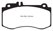 EBC 10+ Mercedes-Benz E350 3.5 AMG Sport Package Redstuff Front Brake Pads - DP31857C