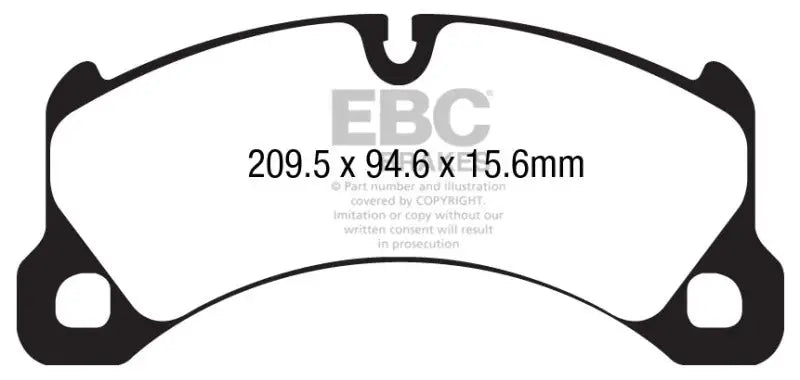 EBC 10 + Porsche Cayenne 3.6 Yellowstuff Front Brake Pads - Truck & Automotive