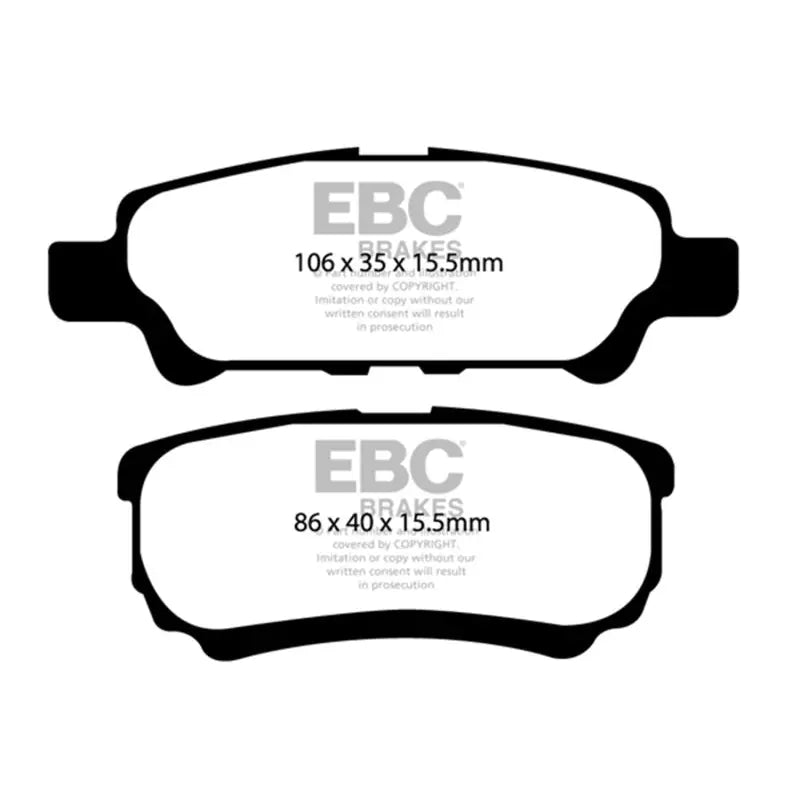 EBC DP21563 EBC 11-14 Chrysler 200 2.4 Greenstuff Rear Brake Pads