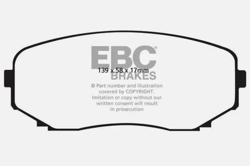 EBC 11-14 Ford Edge 2.0 Turbo Yellowstuff Front Brake Pads