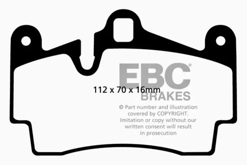 EBC 11-15 Audi Q7 3.0 Supercharged Yellowstuff Rear Brake Pads - Truck & Automotive