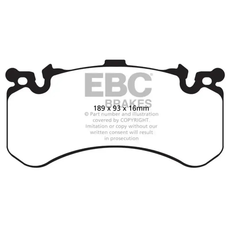 EBC 11+ Audi A8 Quattro 6.3 (Cast Iron Rotors) Yellowstuff Front Brake Pads 