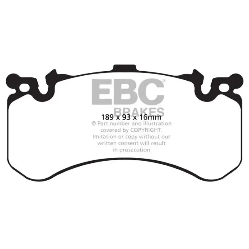 EBC 11+ Audi A8 Quattro 6.3 (Cast Iron Rotors) Yellowstuff Front Brake Pads 