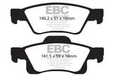 EBC 11 + Dodge Durango 3.6 Ultimax2 Rear Brake Pads - Truck & Automotive