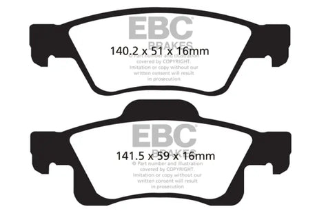 EBC 11 + Dodge Durango 3.6 Ultimax2 Rear Brake Pads - Truck & Automotive