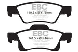 EBC 11 + Dodge Durango 3.6 Ultimax2 Rear Brake Pads - Truck & Automotive
