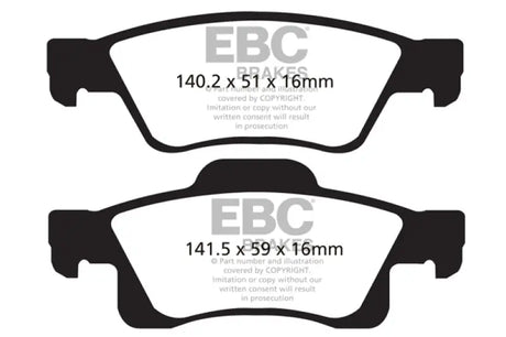 EBC 11 + Dodge Durango 3.6 Ultimax2 Rear Brake Pads - Truck & Automotive