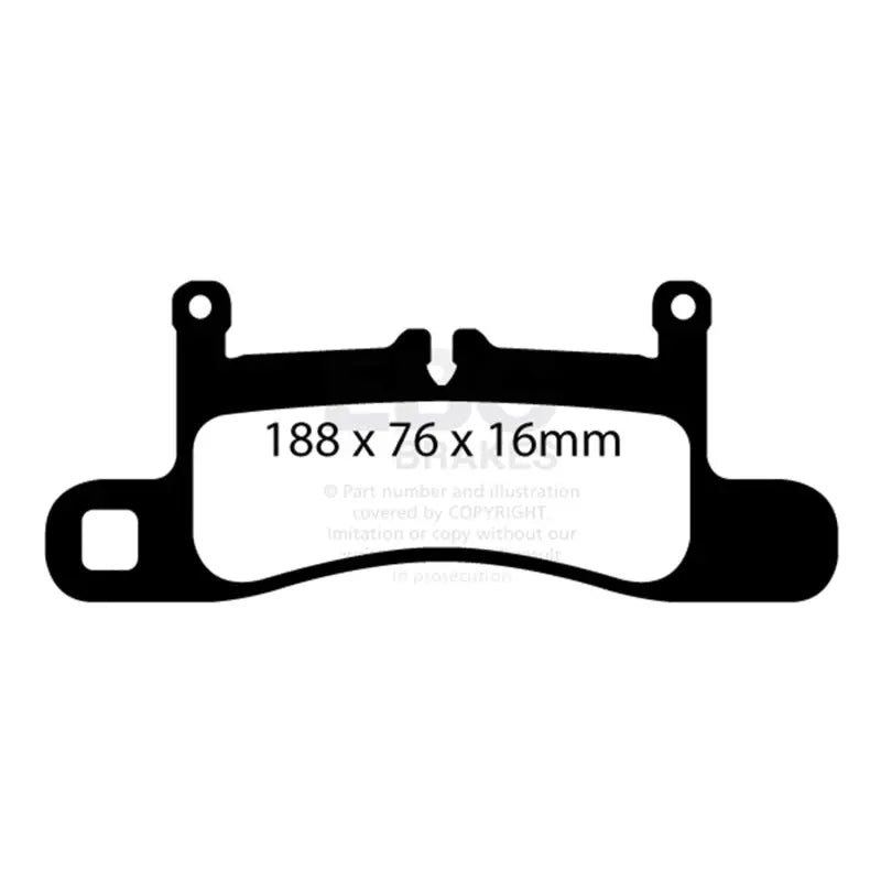 EBC DP32098C EBC 12-15 Porsche 911 (991) (Cast Iron Rotor only) 3.4 Carrera Redstuff Rear Brake Pads