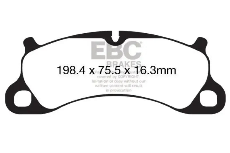 EBC 12-15 Porsche 911 (991) (Cast Iron Rotor only) 3.8 Carrera S Redstuff Front Brake Pads
