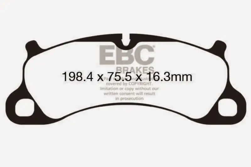 EBC 12-15 Porsche 911 (991) (Cast Iron Rotor only) 3.8 Carrera S Redstuff Front Brake Pads