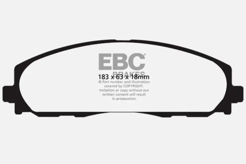 EBC 12 + Chrysler Town & Country 3.6 Yellowstuff Front Brake Pads - Truck Automotive