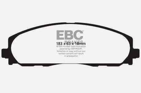 EBC 12 + Chrysler Town & Country 3.6 Yellowstuff Front Brake Pads - Truck Automotive