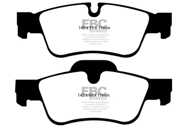 EBC 12 + Mercedes-Benz G63 AMG 5.5 Twin Turbo Redstuff Rear Brake Pads - Truck & Automotive