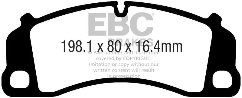 EBC 13-15 Porsche 911 (991) GT3 3.8L (Cast Iron Rotor Only) Bluestuff Front Brake Pads 