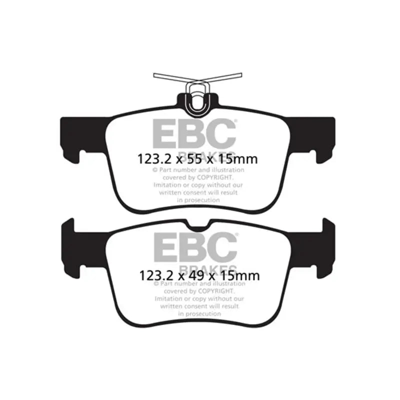 EBC DP42160R EBC 13+ Ford Fusion 1.6 Turbo Yellowstuff Rear Brake Pads - DP42160R