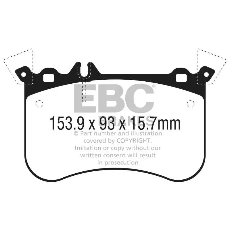 EBC 14-18 Mercedes CLA45 AMG w/13.8in Front Rotors Yellowstuff Front Brake Pads 