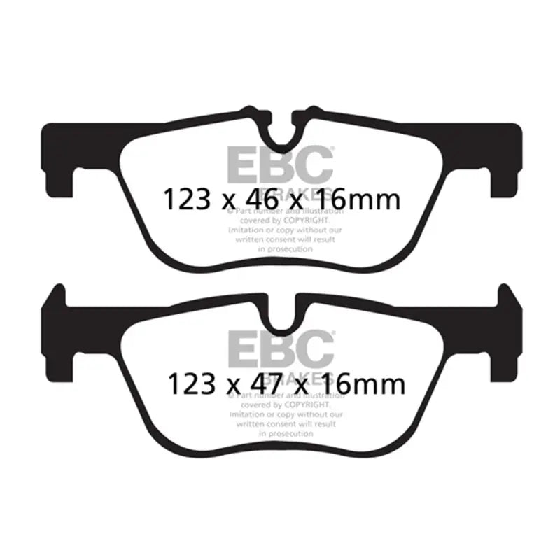 EBC UD1613 EBC 14+ BMW 228 Coupe 2.0 Turbo ATE calipers Ultimax2 Rear Brake Pads - UD1613