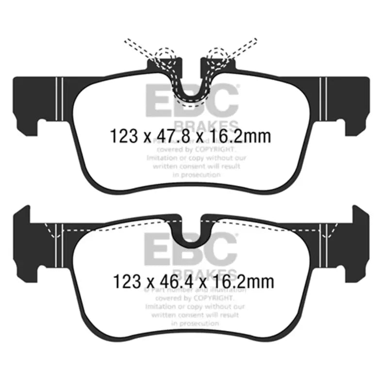 EBC UD1762 EBC 14+ BMW i3 Electric Ultimax2 Rear Brake Pads