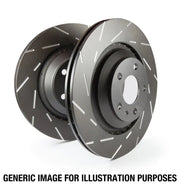 Slotted Land Rover LR4 brake rotors for improved stopping power and performance