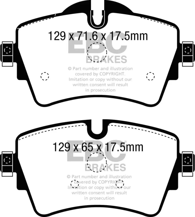 EBC 14 + Mini Hardtop 2.0 Turbo Cooper S Redstuff Front Brake Pads - Truck & Automotive