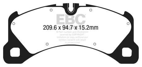 EBC 14 + Porsche Macan (Cast Iron Rotors only) 3.0 Twin Turbo Yellowstuff Front Brake Pads - Truck & Automotive